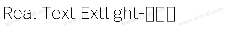 Real Text Extlight字体转换